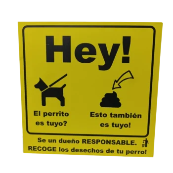 Cartel Señalética “Recoge los Desechos de tu Perro” – Letrero Preventivo