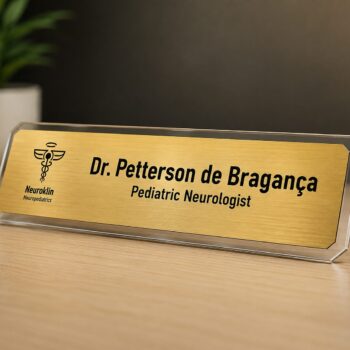 Placa de sobremesa para escritorio de 21 x 5,5 cm