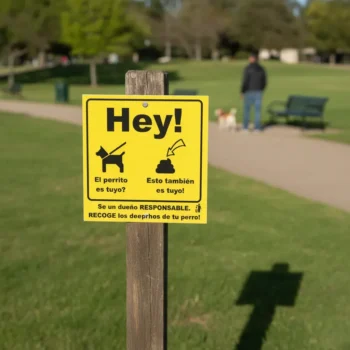 Cartel Señalética “Recoge los Desechos de tu Perro” – Letrero Preventivo