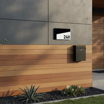 Letrero acrílico moderno para número de habitación: Letrero para puerta de hotel o apartamento