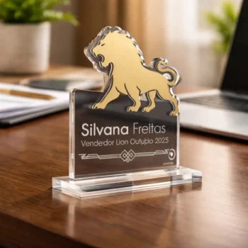 Trofeo de acrílico personalizado honores y premios 14x13