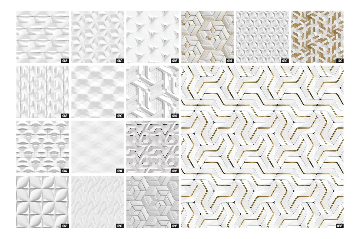 Vinilos Adhesivos 3d Textura En Relieve Diseños Geométricos - Image 5