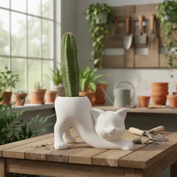 Macetero forma de gato