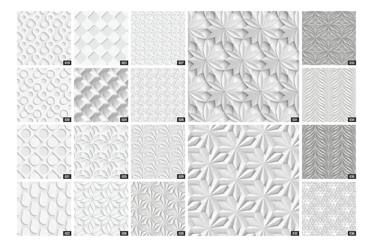 Vinilos Adhesivos 3d Textura En Relieve Diseños Geométricos - Image 6