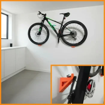 Soporte para bicicleta montada en pared, gancho para casco