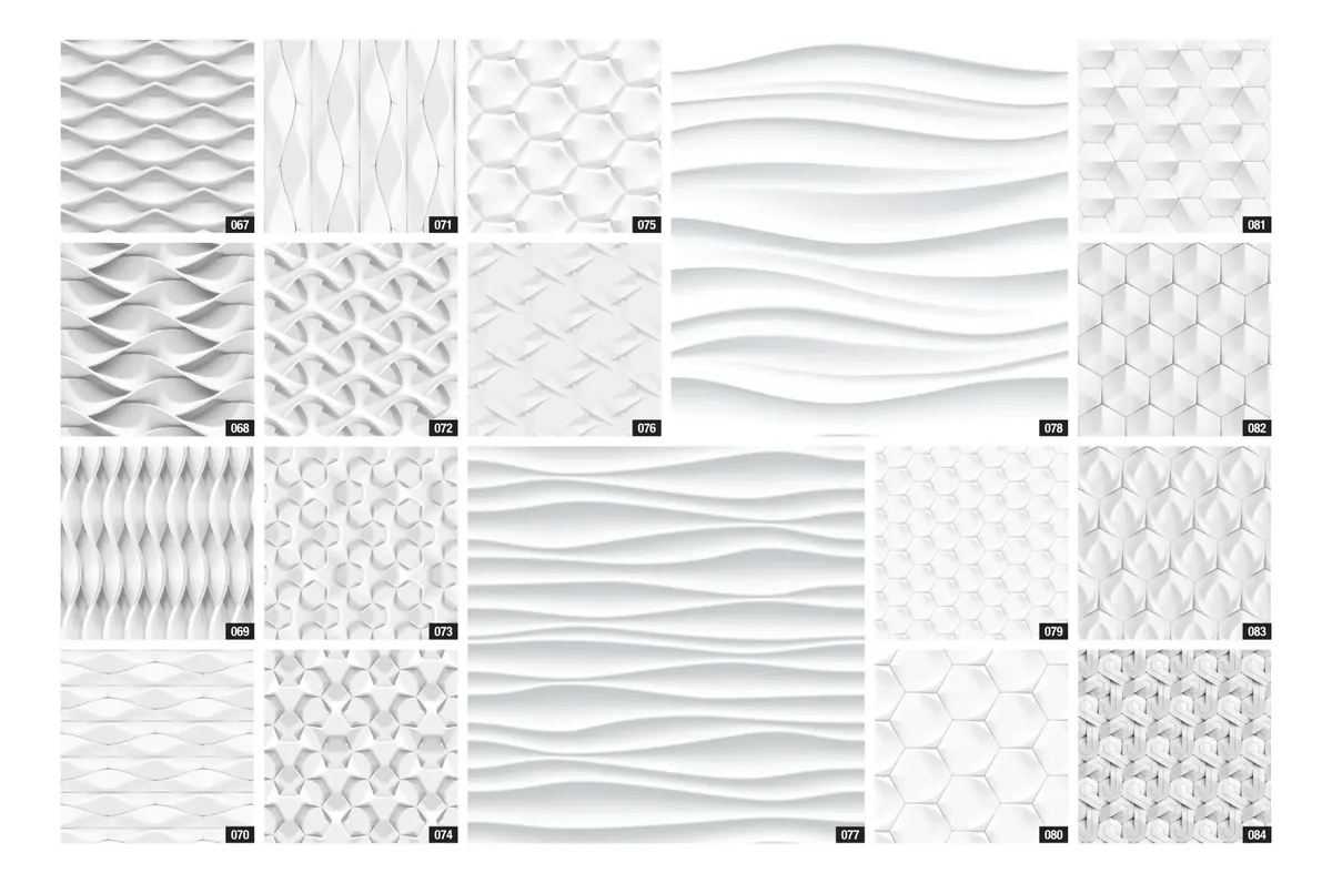 Vinilos Adhesivos 3d Textura En Relieve Diseños Geométricos - Image 2