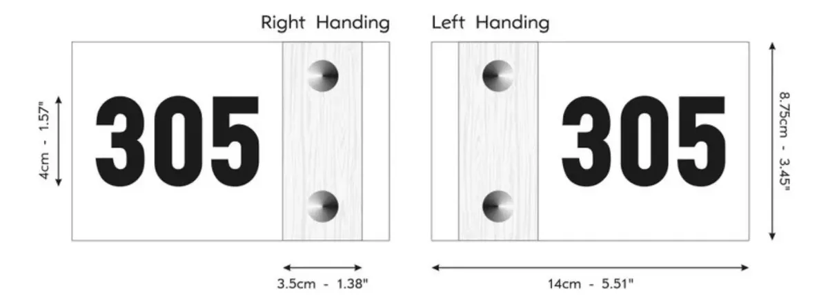 Letrero moderno de acrílico para número de habitación en madera: puerta de hotel o apartamento - Image 3