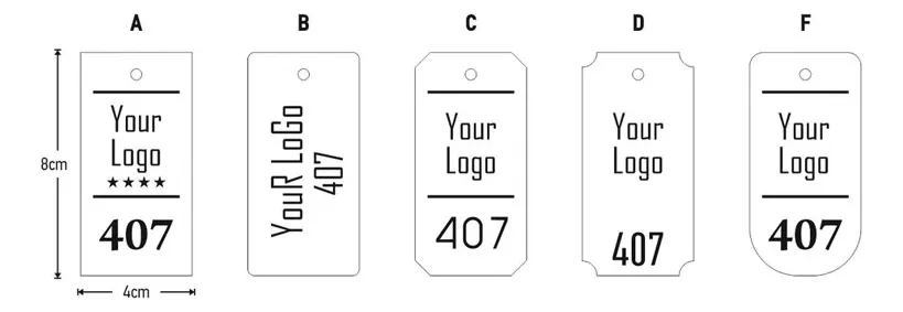 Llavero de hotel personalizado fabricado en madera, Llavero con tu logo y número de habitación - Image 2