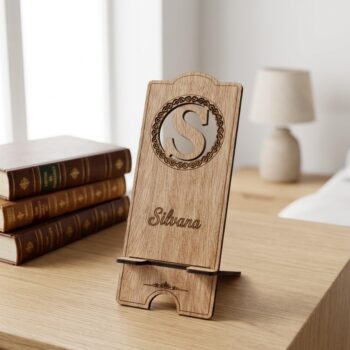 Soporte de Celular Personalizado en Madera
