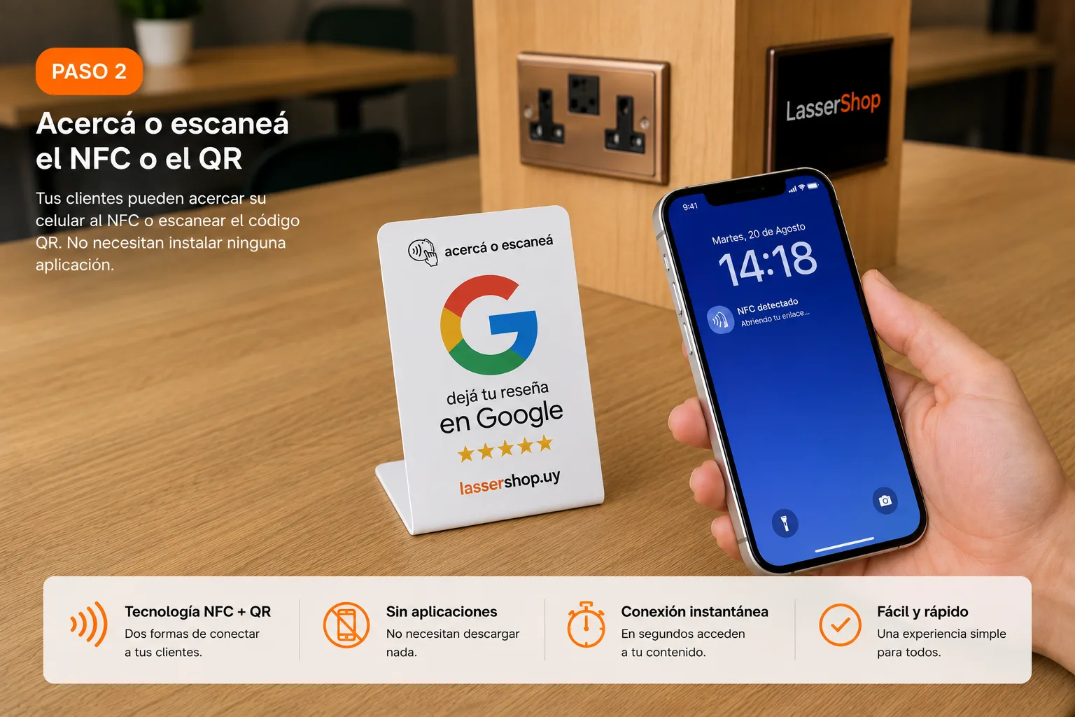 Conectá en segundos