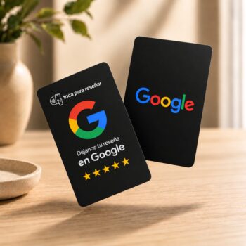 Tarjeta NFC para reseña de Google Negra SIN ACTIVAR