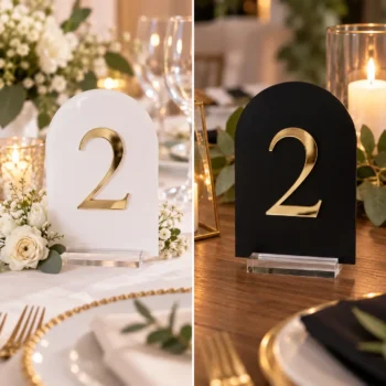 Números de Mesa Personalizados en Acrílico para Eventos